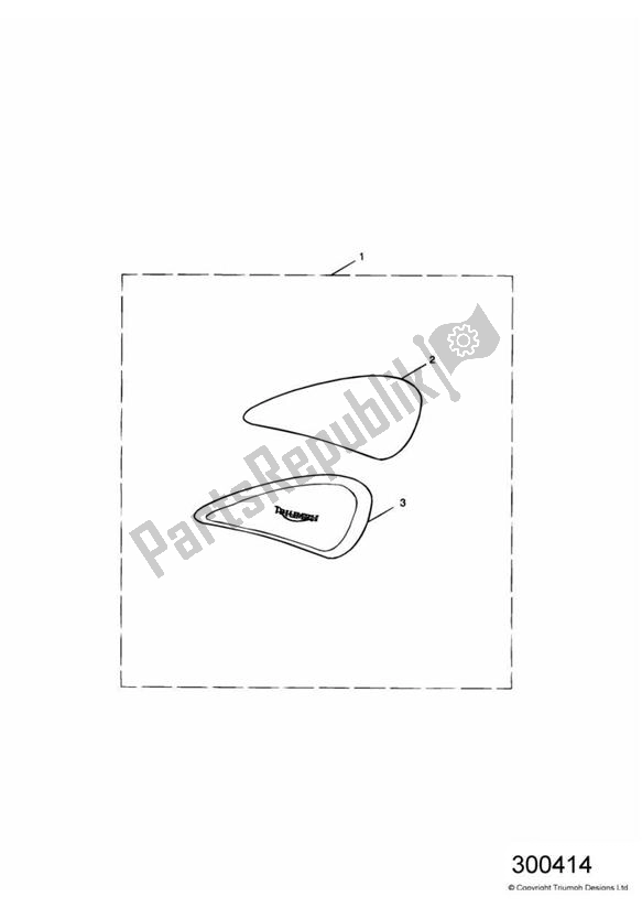 Tutte le parti per il Knee Pad Kit del Triumph America Carburettor 790 2002 - 2007